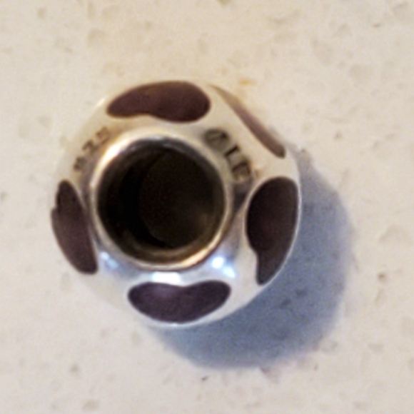 Pandora Moments Enamel Red Hearts Adorn A Round Threaded Charm Authentic 925 ALE - Picture 9 of 10